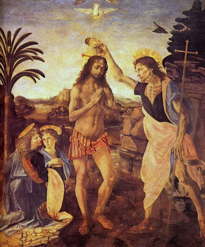 Leonardo Paintings: Christ Baptism