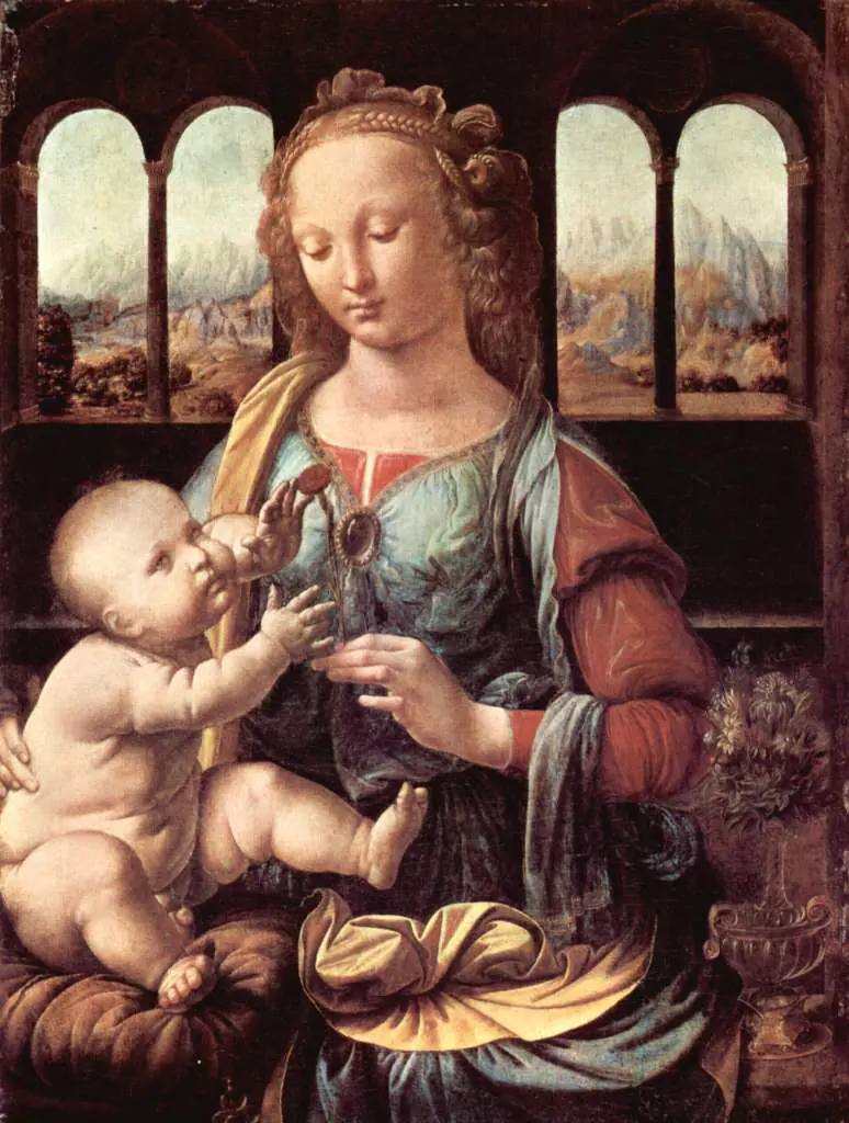 Leonardo Paintings: Madonna And Baby