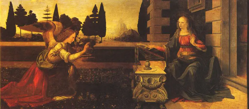 Leonardo Paintings: The Announciation