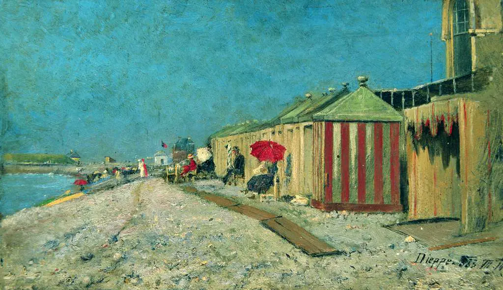 Magyar festők: Tolgyessy - Dieppe-i Tengerpart 1883