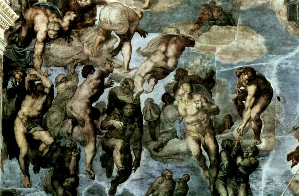 Michelangelo: Angels Pulls The Blessed Into Heaven