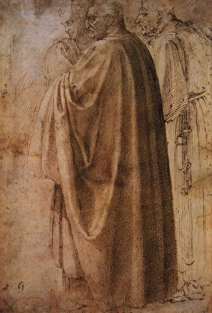 Michelangelo: Group Of Three Standing Men