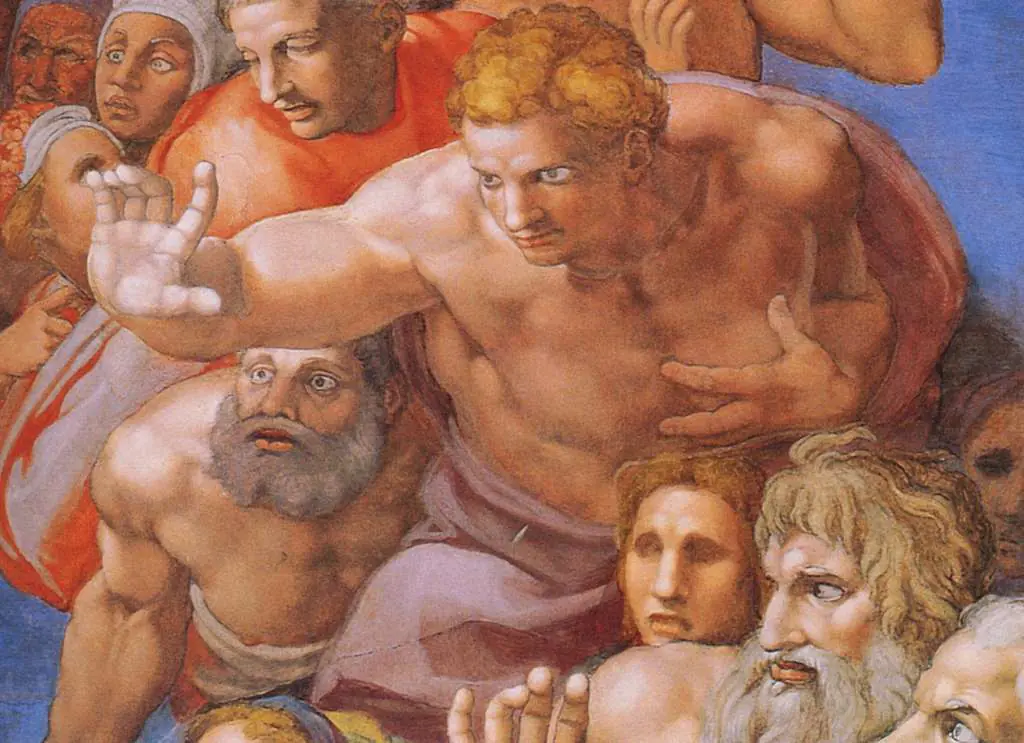 Michelangelo: Last Judgement Detail Christus And Maria