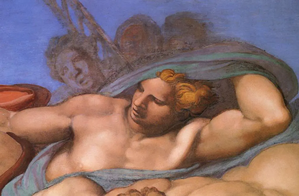 Michelangelo: Last Judgement Detail Scourge Column
