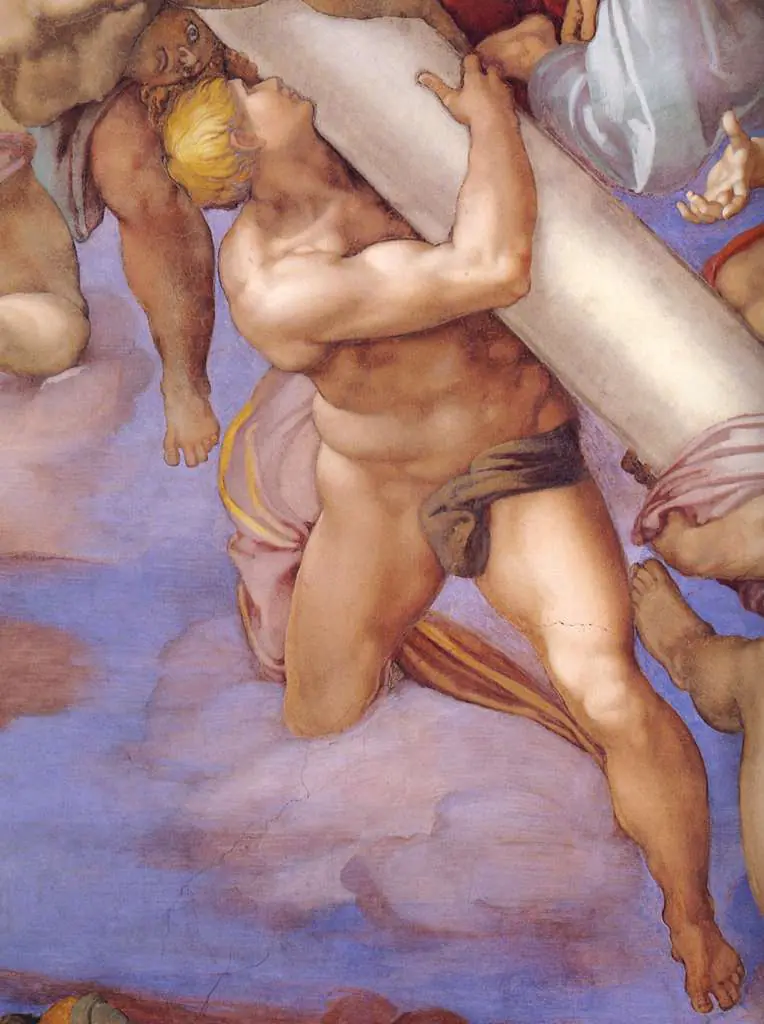 Michelangelo: Last Judgement Detail Scourge Column4
