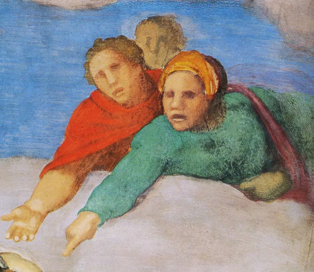 Michelangelo: Last Judgement Detail The Chosen One Raising11
