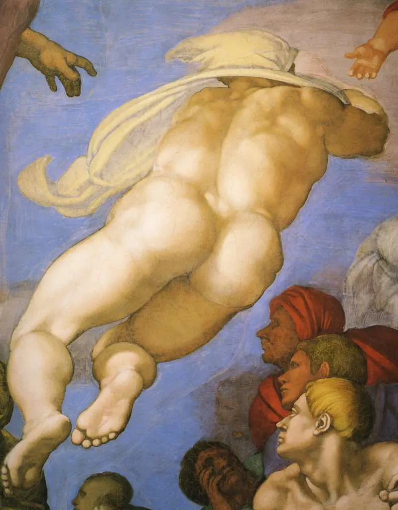 Michelangelo: Last Judgement Detail The Chosen One Raising12