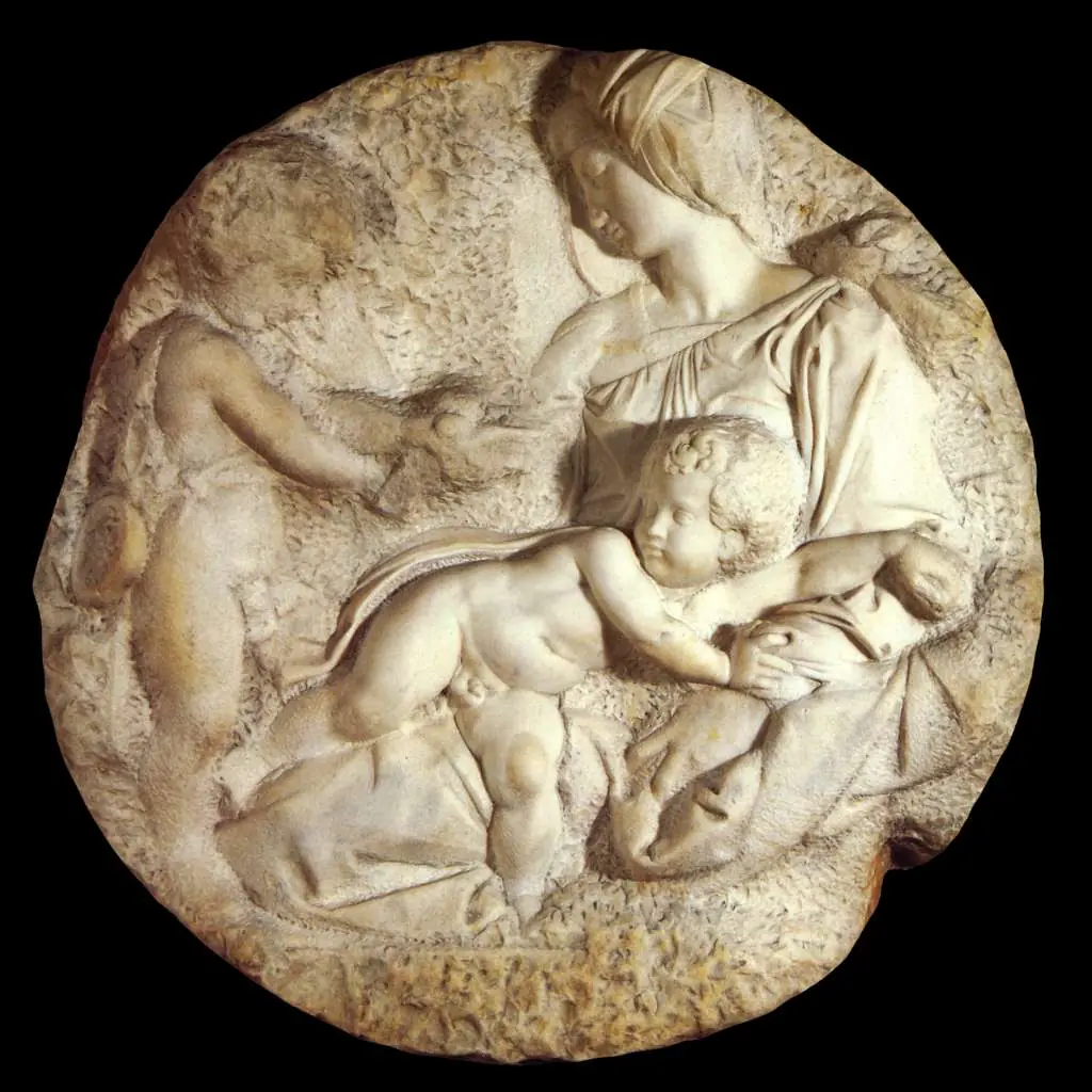 Michelangelo: Madonna With Child Tondo For Taddeo Taddei