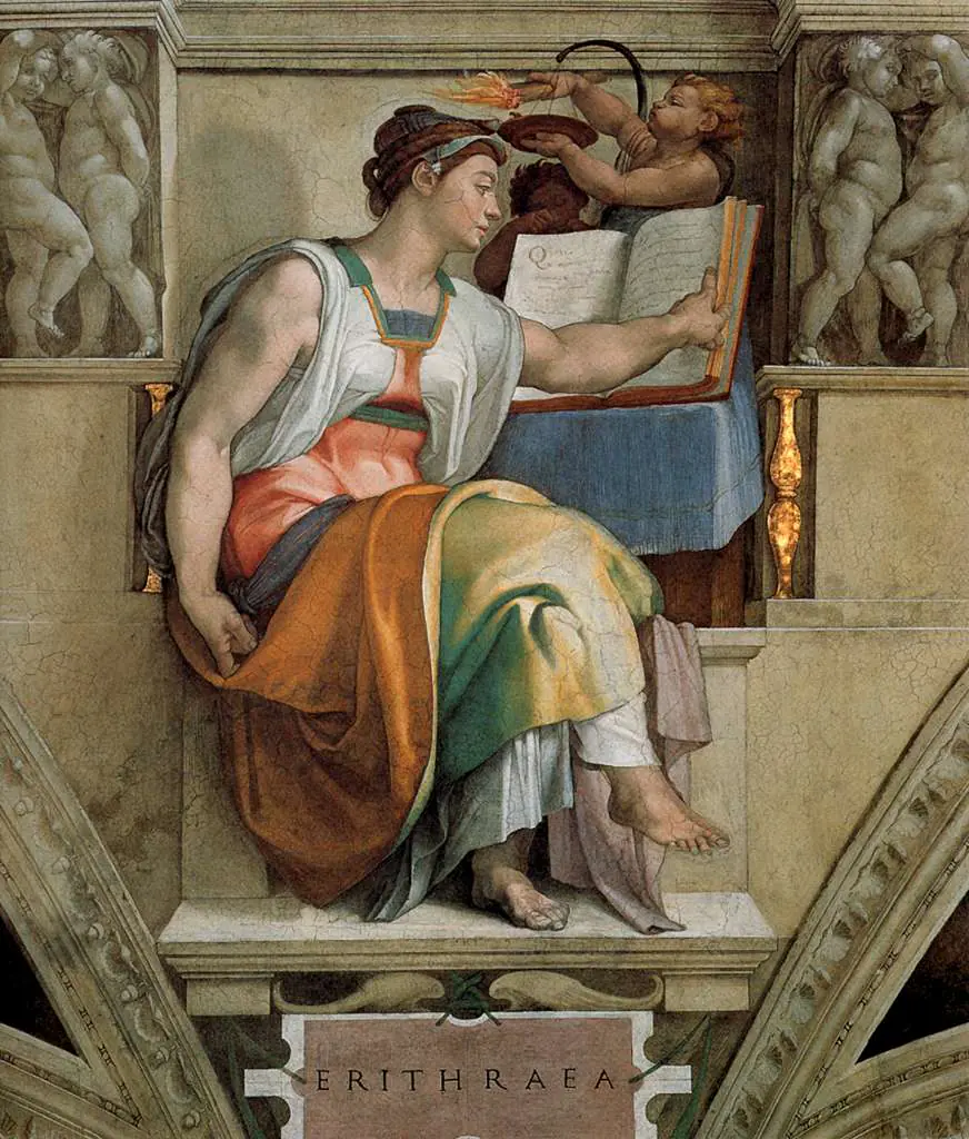 Michelangelo: Sistine Chapel Ceiling Sybils Erithraea