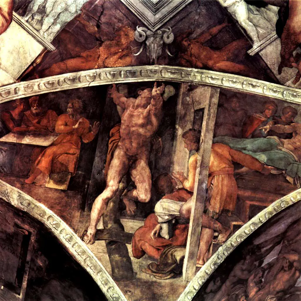 Michelangelo: The Crucifixion Of Hamaan