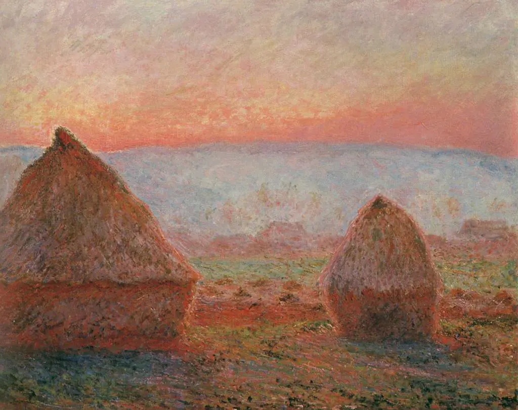 Monet: Claude Haystacks At Giverny The Evening Sun 1888