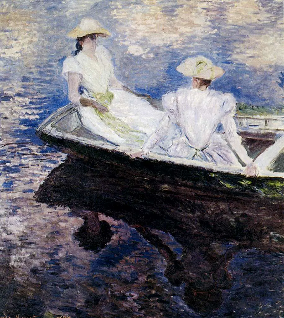 Monet: Girls In A Boat 1887