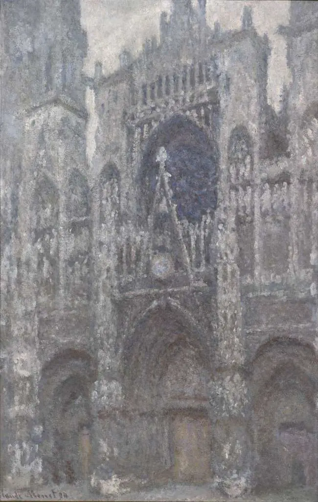 Monet: The Cathedral In Rouen. The Portal Grey Weather