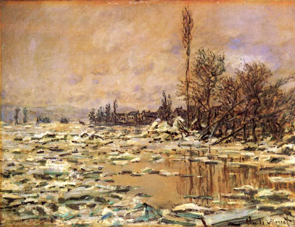 Monet: The Ice Impact Drift Ice At Vetheuil