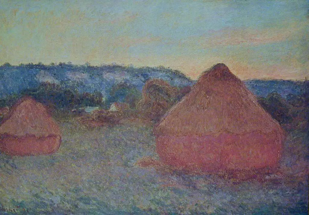 Monet: Haystacks At Dusk