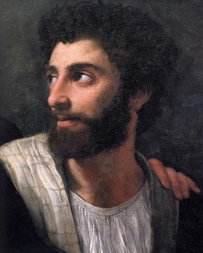 Raphael: Self Portrait With A Friend Detail