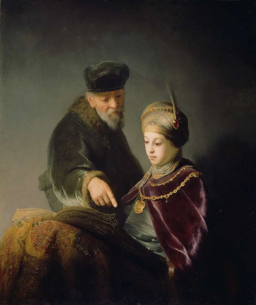 Rembrandt: A Young Scholar And His Tutor