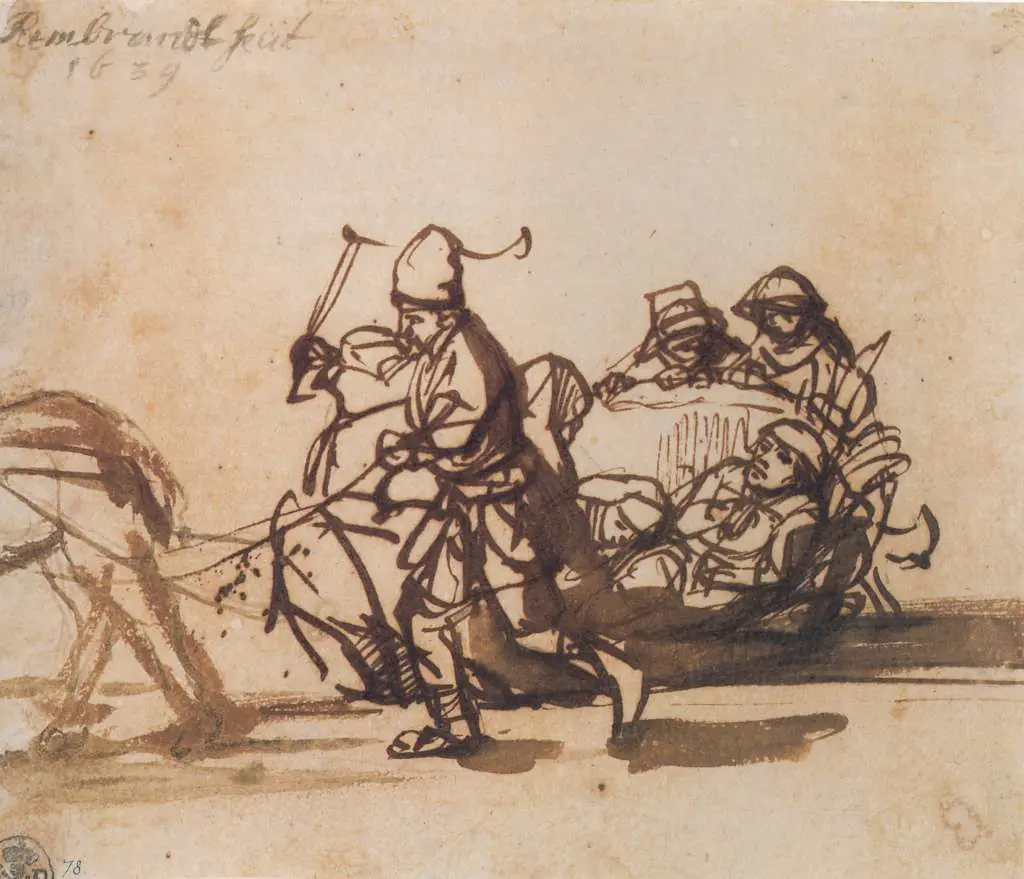 Rembrandt: A Sledge Ride