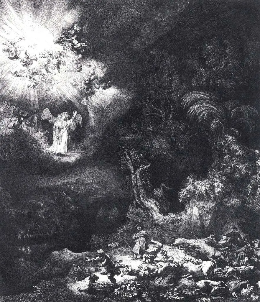 Rembrandt: Annunciation To The Shepherds