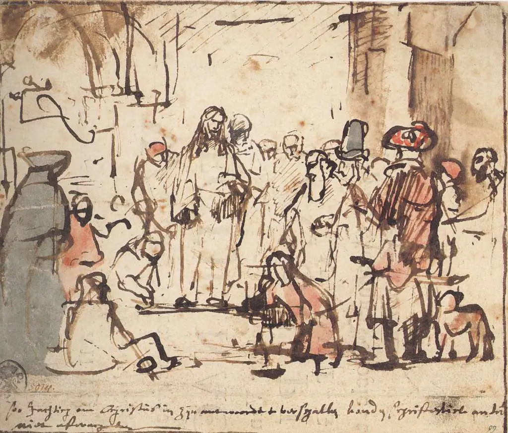 Rembrandt: Christ And A Woman Taken In Adultery
