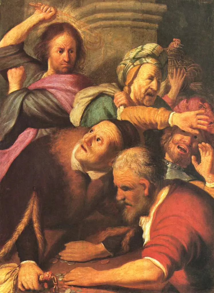 Rembrandt: Christ Drives The Change-over Switches From The Temple