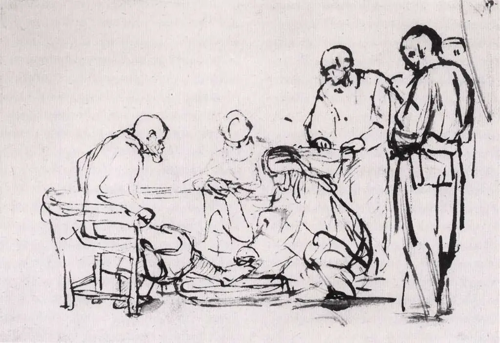 Rembrandt: Christ Washing The Disciples Feet