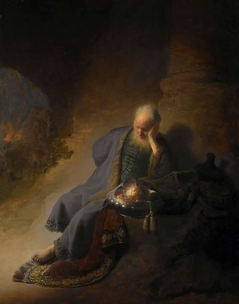 Rembrandt: Jeremia Treurend Over De Verwoesting Van Jeruzalem