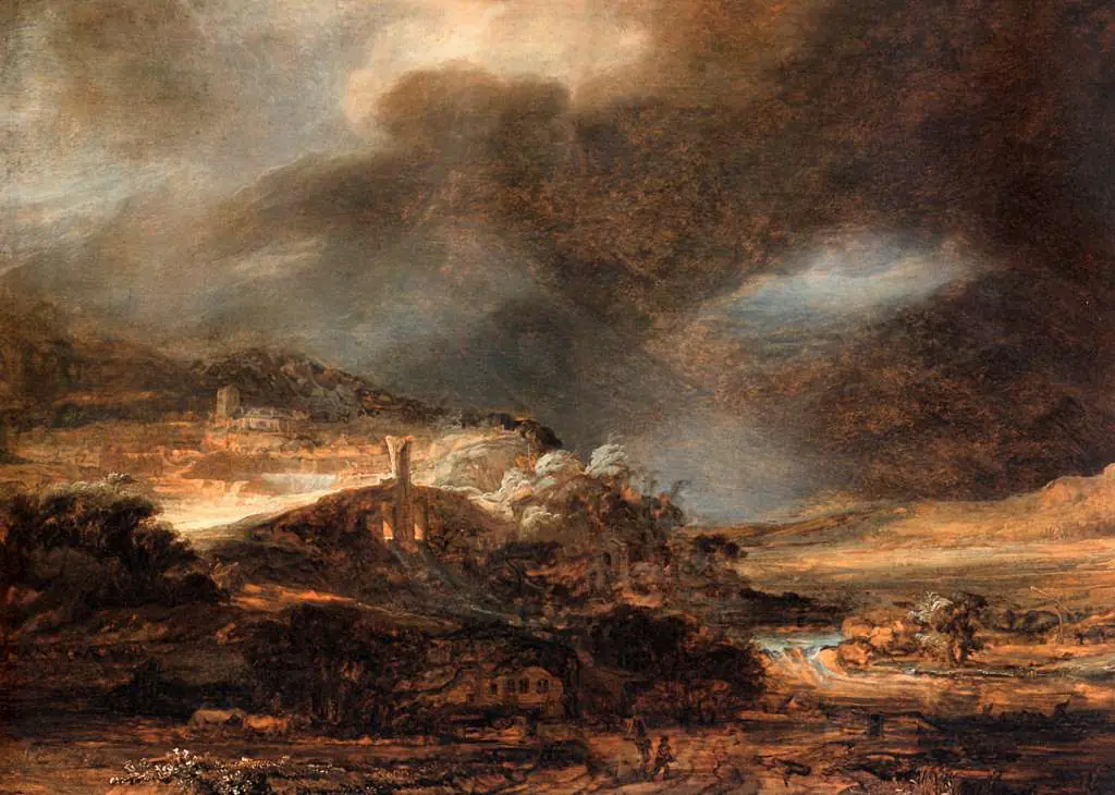 Rembrandt: Landscape In A Storm