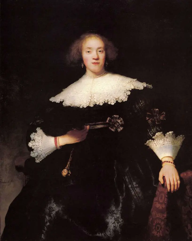 Rembrandt: Portrait Of A Young Woman With A Fan