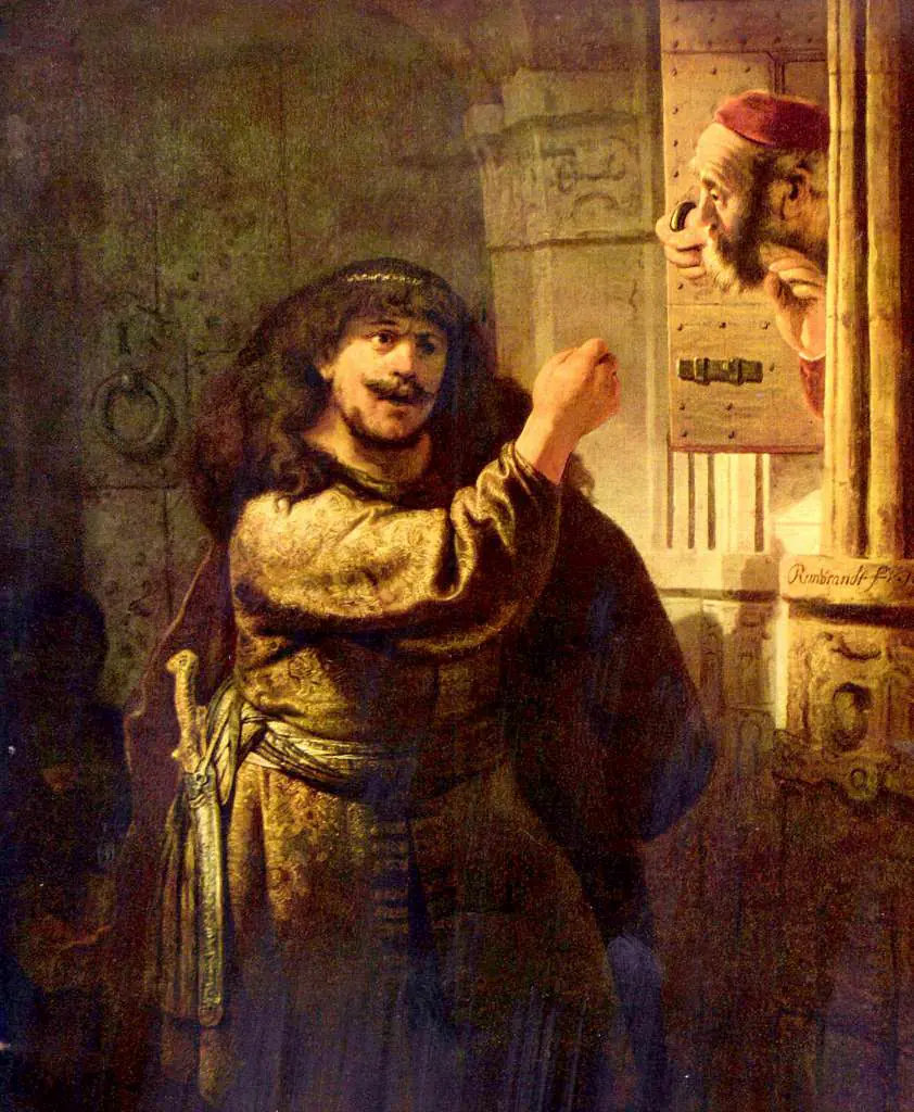 Rembrandt: Sampson Threatens His Father In Law