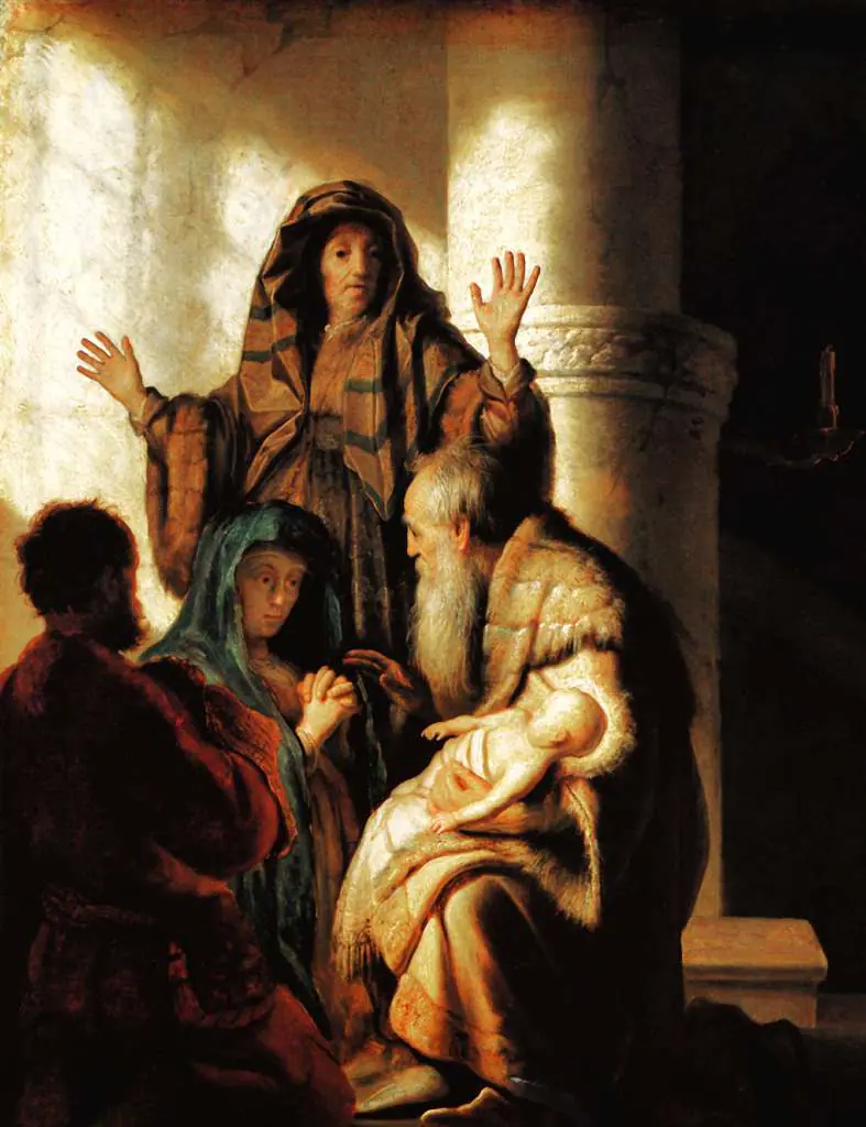 Rembrandt: Simeon In The Temple