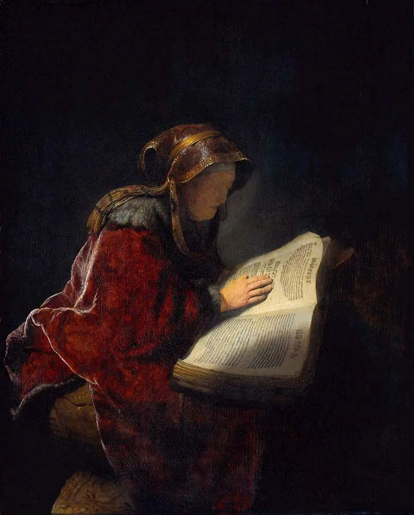 Rembrandt: St Anna The Prophetess