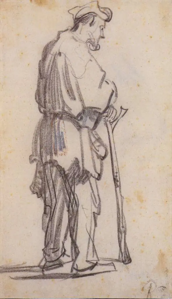 Rembrandt: Standing Man With A Stick