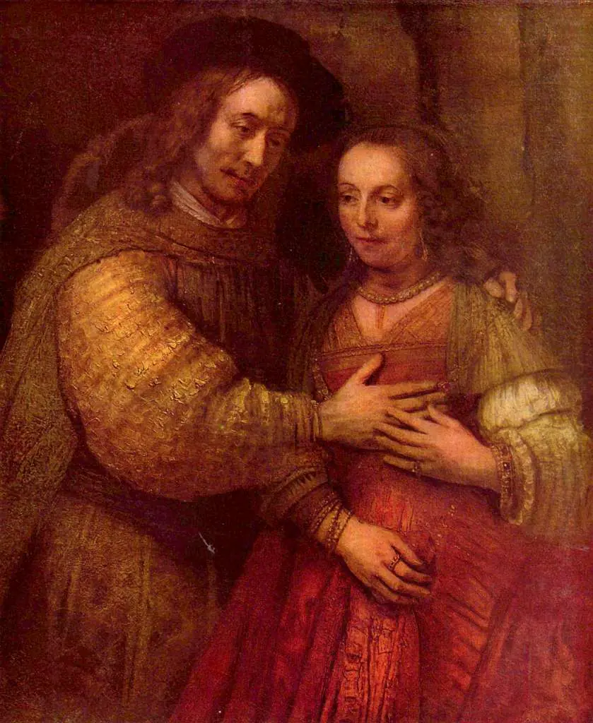 Rembrandt: The Jew Bride The Bridal Couple Detail