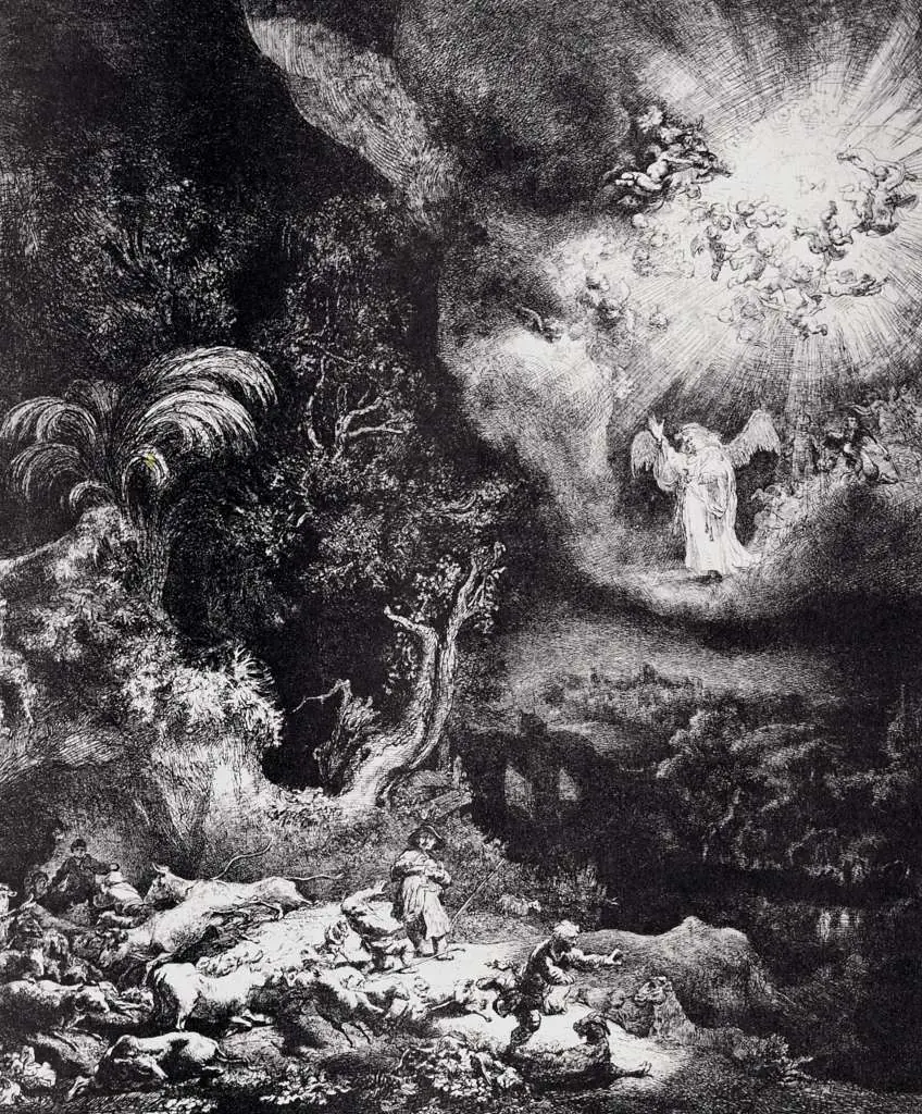Rembrandt: The Annunciation To The Herdsman