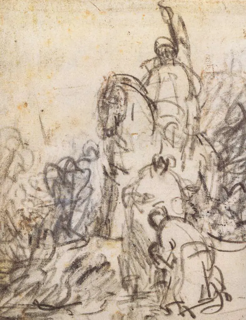 Rembrandt: The Baptism Of The Eunuch Dertail
