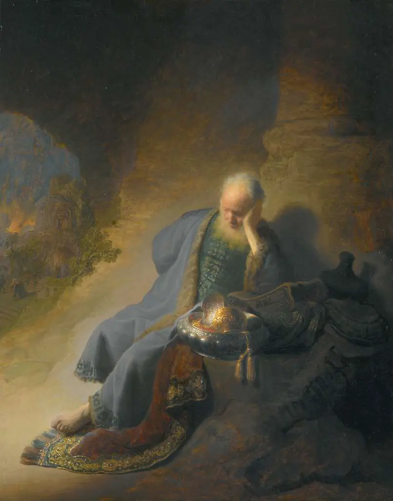 Rembrandt: The Prophet Jeremias Mourning
