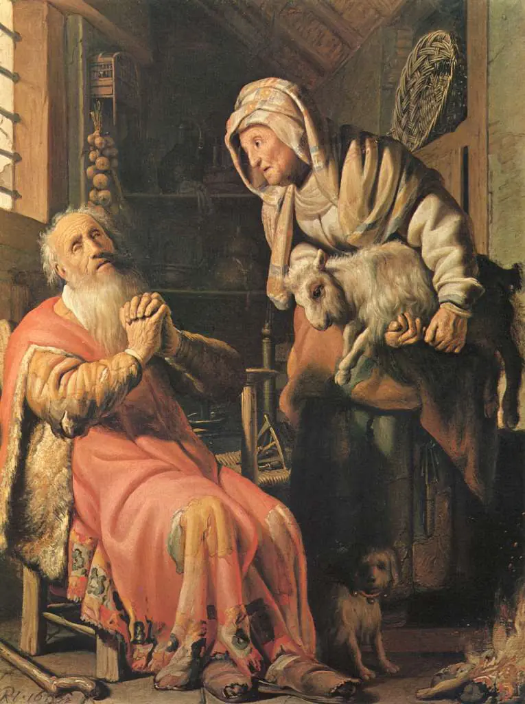 Rembrandt: Tobias Suspects Its Wife The Theft