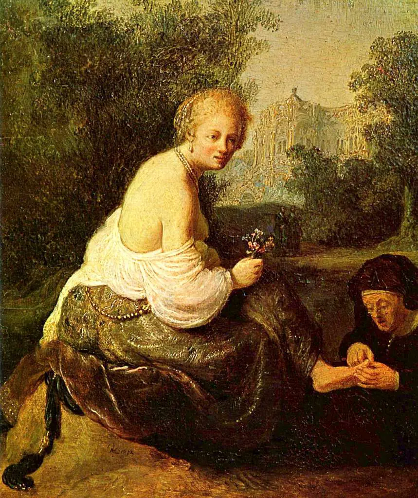 Rembrandt: Young Woman With Nail In Foot