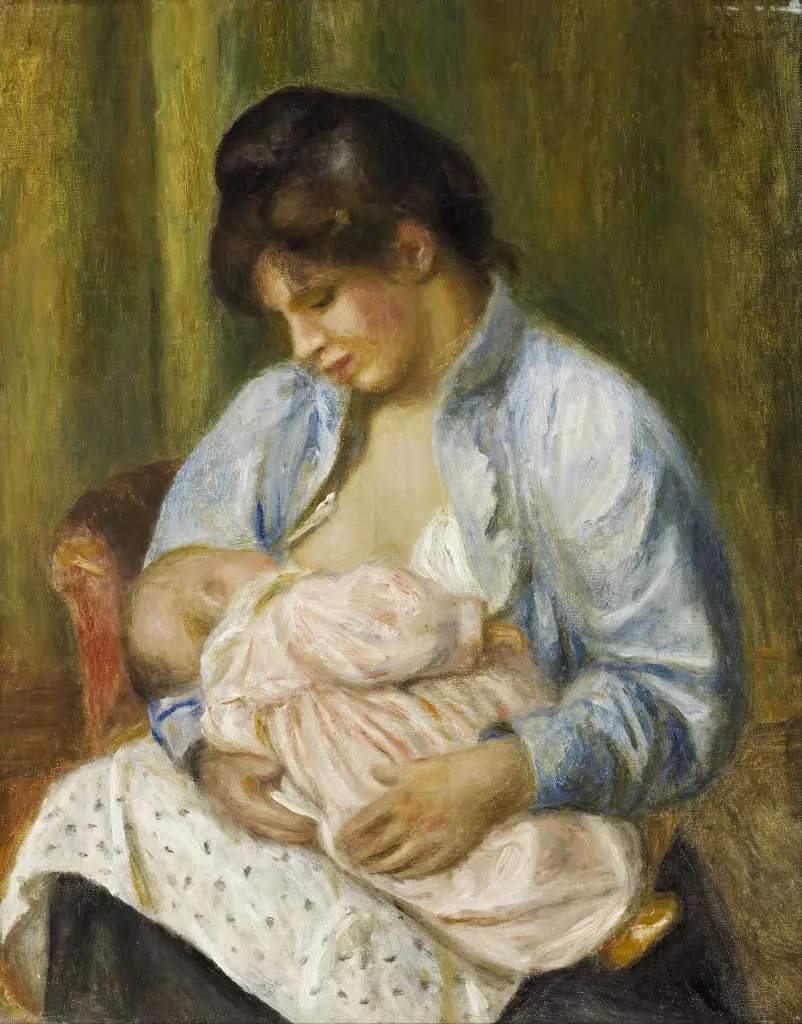 Renoir: A Woman Nursing A Child