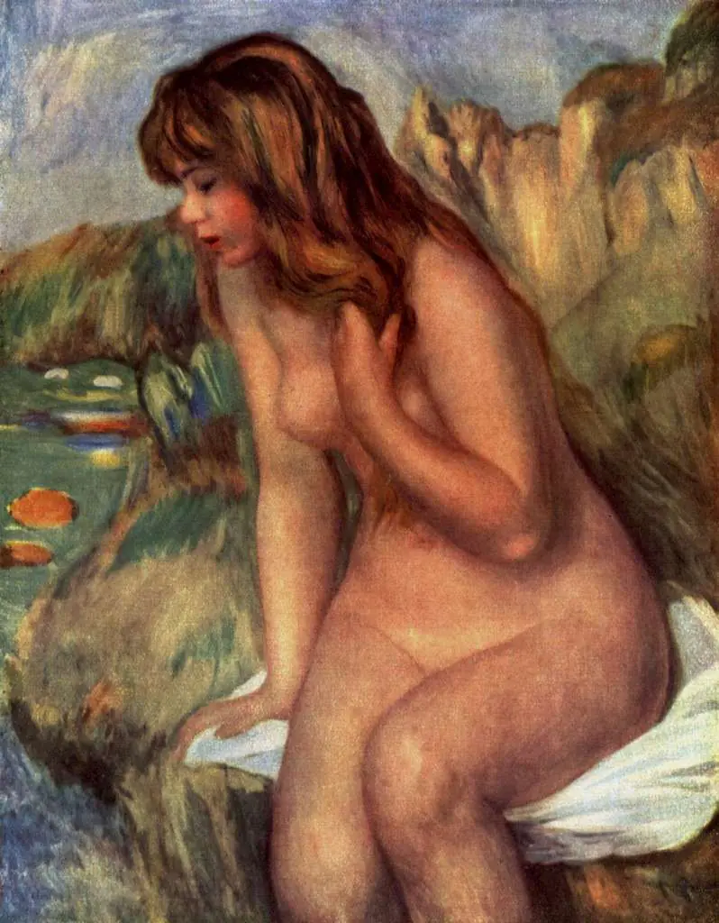 Renoir: Bathing Sitting On A Rock