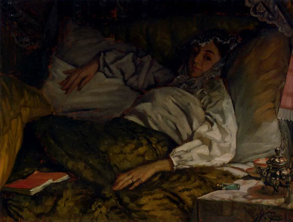 Tissot: A Reclining Lady