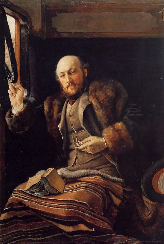 Tissot: Gentleman In A Railway Carriage