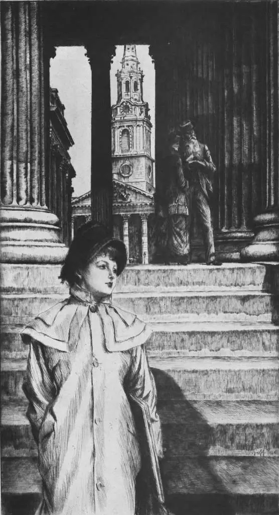 Tissot: The Portico Of The National Gallery London