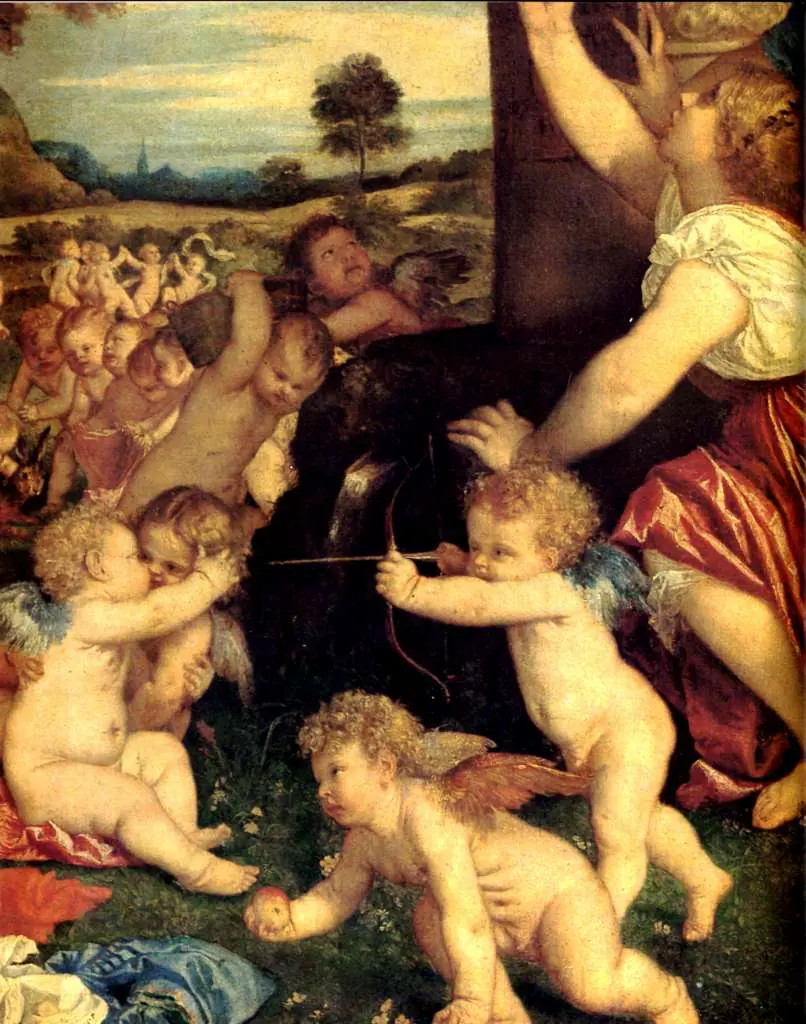 Titian: The Worship Of Venus 1518 19 Detail