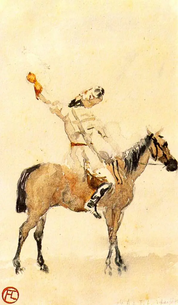 Toulouse-Lautrec: Count Alphonse De Toulouse Lautrec With A Falconer