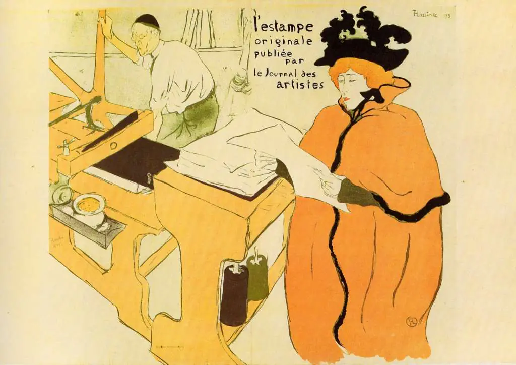 Toulouse-Lautrec: Jane Avril Checking A Print Sample