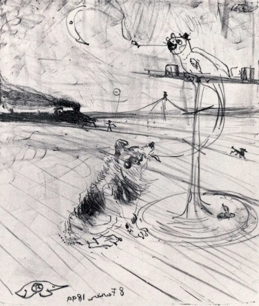Toulouse-Lautrec: The Dog And The Parrot