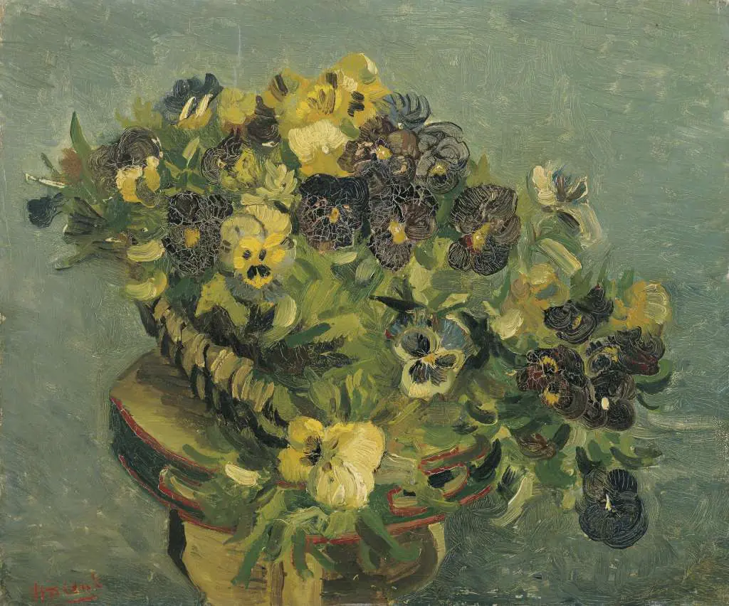 van Gogh: Basket Of Pansies On A Small Table