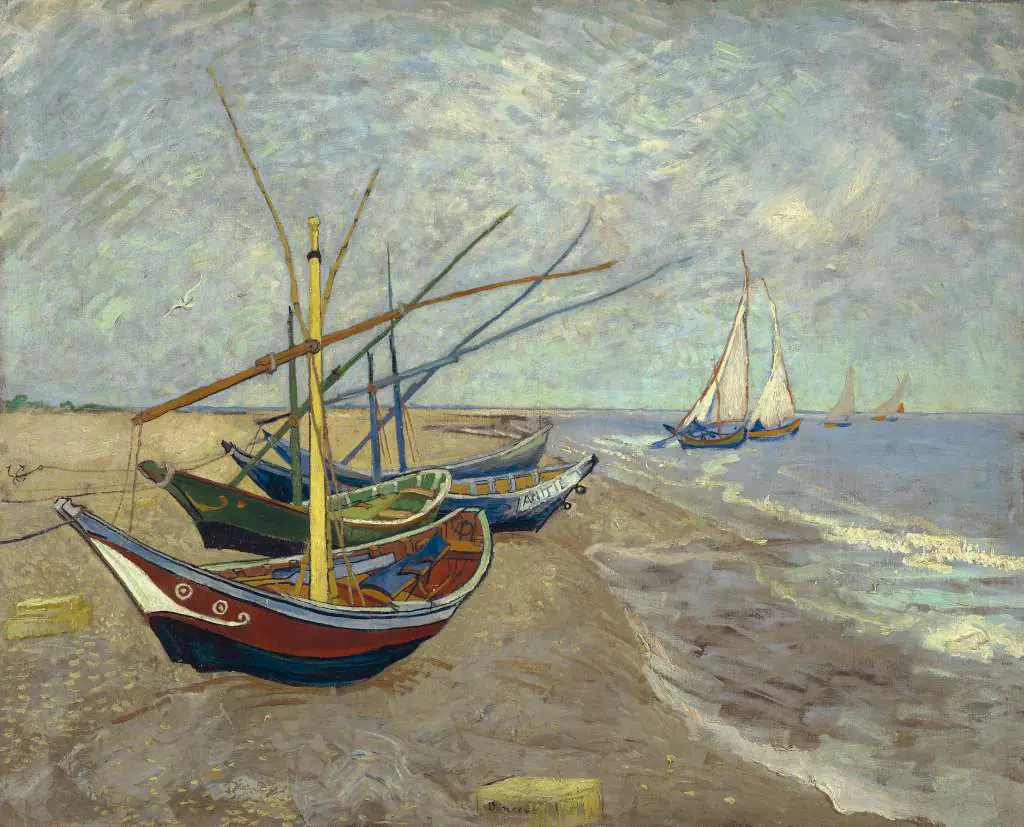 van Gogh: Fishing Boats On The Beach At Les Saintes-maries-de-la-mer